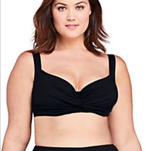 Chlorine Resistant Twist Front Underwire Bikini Top Swimsuit 14DD